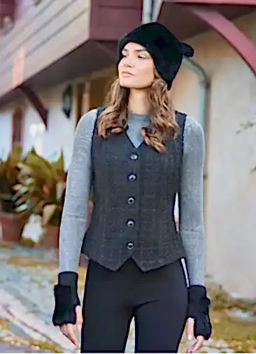 Bohem Tarz Kadın Siyah Yelek 4773