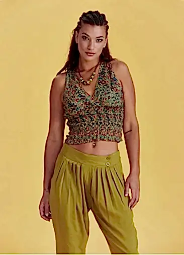 Gipeli Yazlık Pera Desenli Bluz 4909