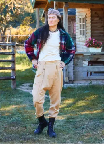 İp Detaylı Düğmeli Beli Lastikli Camel Erkek Şalvar 7107