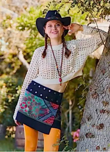 Çıtçıt Kapamalı Patchwork Anvelop Siyah Mini Etek 6985