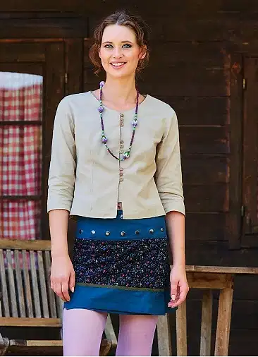 Bisiklet Yaka Yarım Kollu Düğme Detaylı Krem Kışlık Bluz 7111