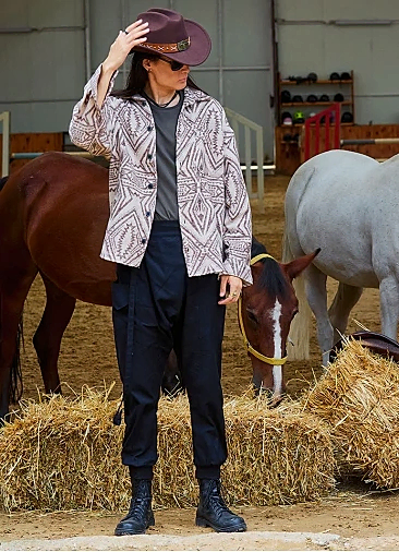 İp Detaylı Düğmeli Beli Lastikli Siyah Erkek Şalvar 7105