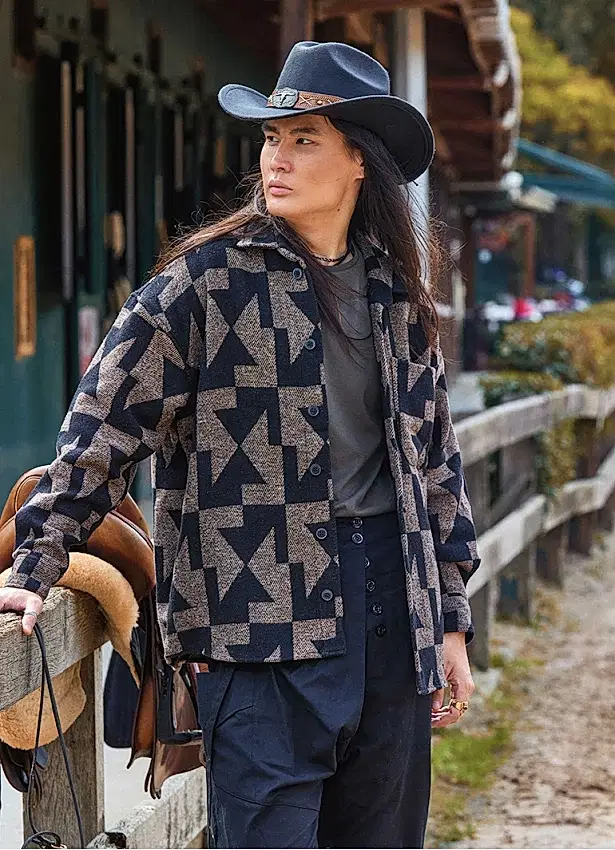 Rahat Kesim Uzun Kollu Otantik Desenli Erkek Gömlek 7095