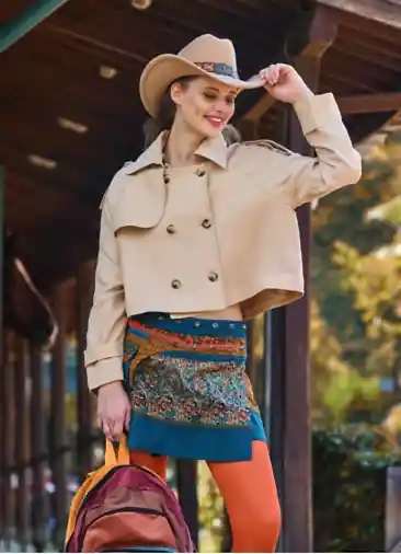 Gömlek Yaka Rahat Kesim Düğmeli Bej Kışlık Bluz 7090