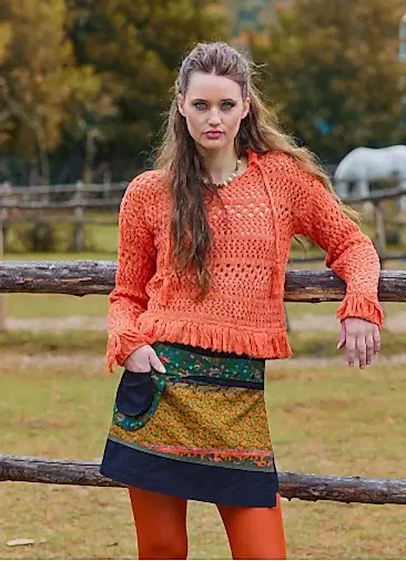 Çıtçıt Kapalamı Cepli Patchwork Anvelop Yeşil Çiçekli Etek 7005