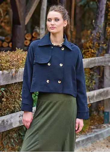 Gömlek Yaka Rahat Kesim Düğmeli Siyah Kışlık Bluz 7089