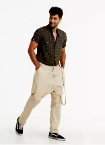 Düz Paça Krem Erkek Şalvar Pantolon 5340