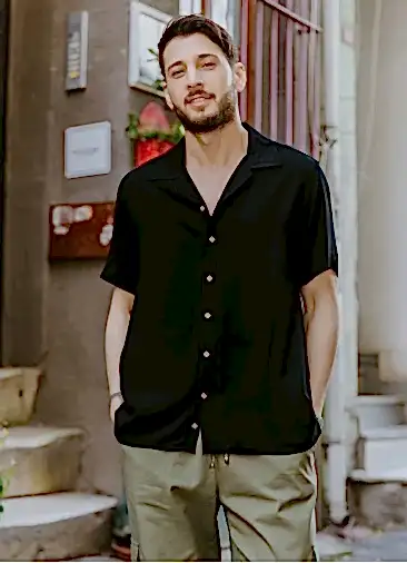 Siyah Rahat Kesim  Erkek Gömlek 6532