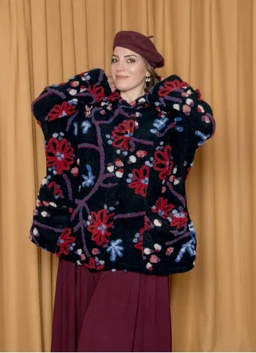 Cepli Düğme Detaylı Uzun Kollu Siyah Hırka 7118