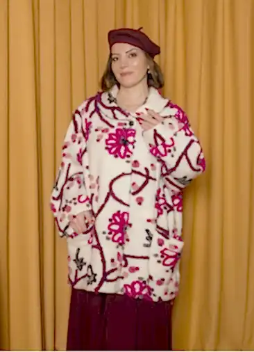 Cepli Düğme Detaylı Uzun Kollu Beyaz Hırka 7119