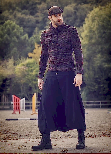 Anvelop Beli Lastikli Siyah Erkek Şalvar Pantolon 615